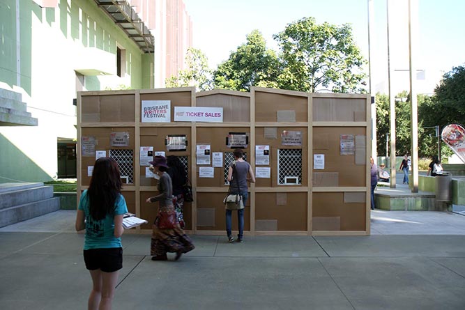 Brisbane Writers Festival ticket booth