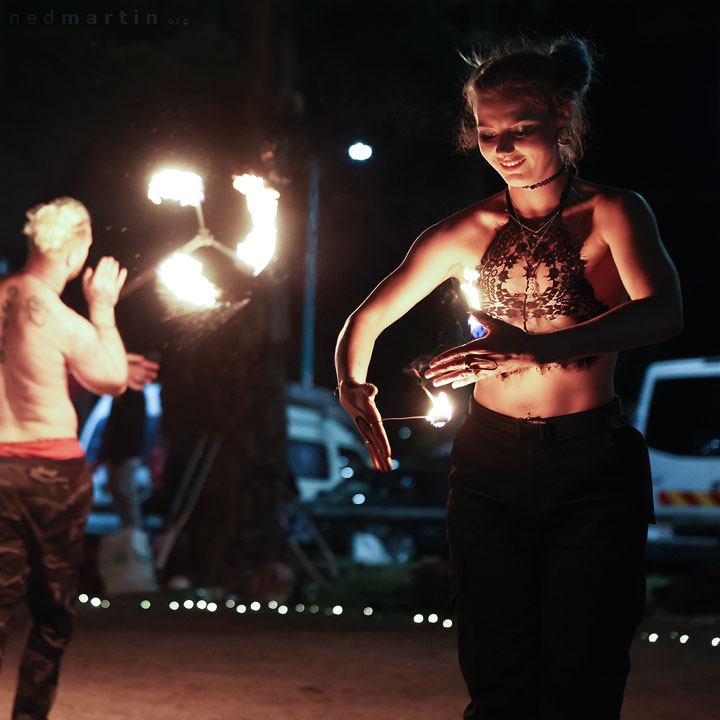 Fire Twirling at Burleigh Bongos