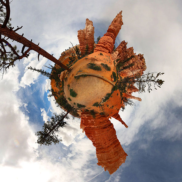 Yet another “little planet”, showing just how large some of the hoodoos are