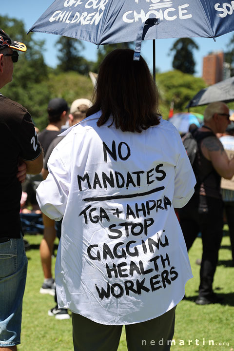 Freedom Rally, Brisbane Botanic Gardens