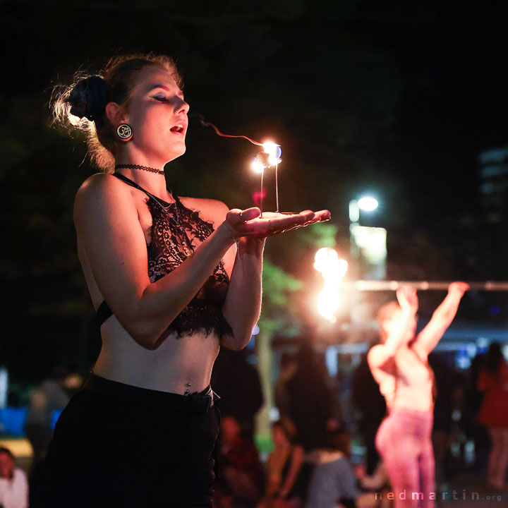 Fire Twirling at Burleigh Bongos