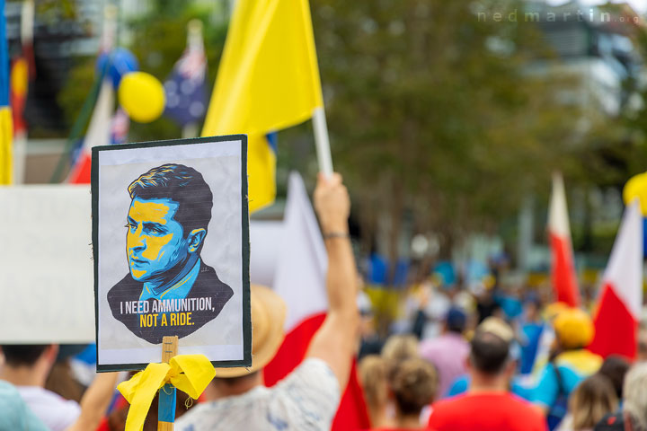 Stand With Ukraine Protest, King George Square, Brisbane