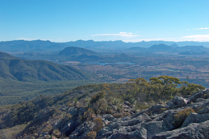 The view from atop Mt Maroon