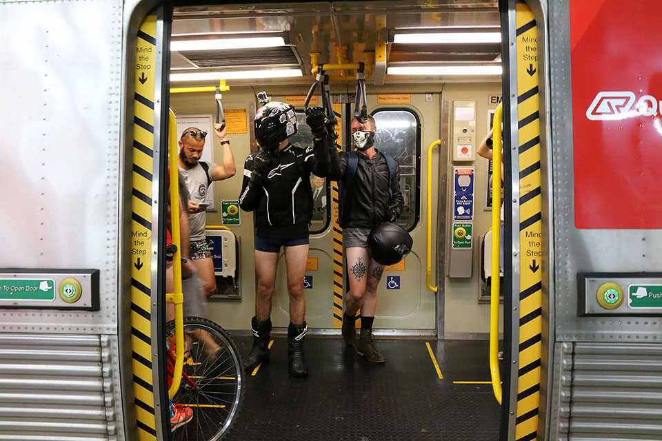 Brisbane No Pants Subway Ride
