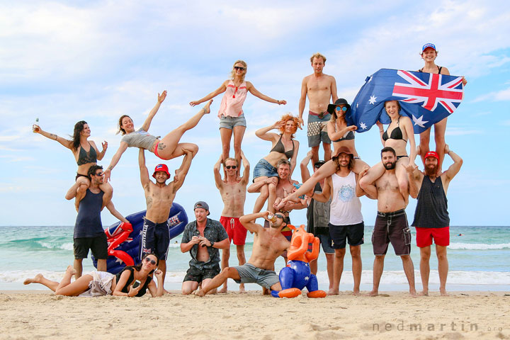 Carissa White, Bronwen Fairbairn, Aram Madigan, Flex LLalon, Sophia Edwards, James Maxwell, Adam Beith, Nicole Dvorak, Steven Greffe, Niko Douwes, Moni Kaa, Josh BG at Rainbow Bay