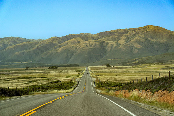 Driving into Big Sur