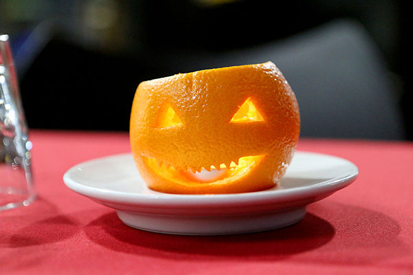 A Halloween orange