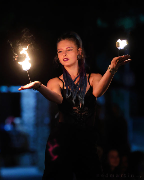 Fire twirling at Burleigh Bongos