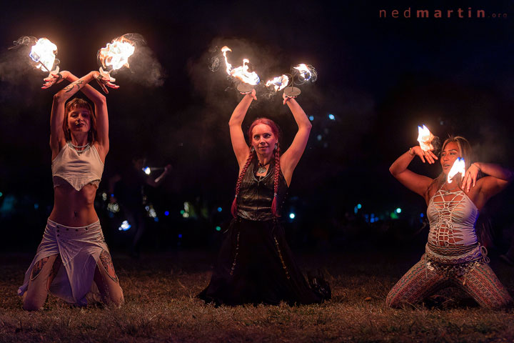 Jaelith Amber Fey, Yaolina Kay, Emmanuellé Gomez, West End Fire Festival, Brisbane