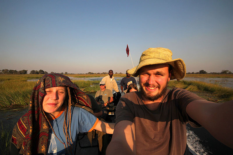 Bronwen & Ned, Okavango Delta, Botswana