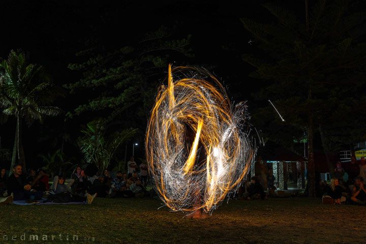 Burleigh Bongos and Fire-twirling