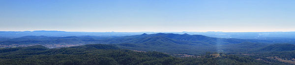 Looking towards the Gold Coast from halfway up Flinder’s Peak