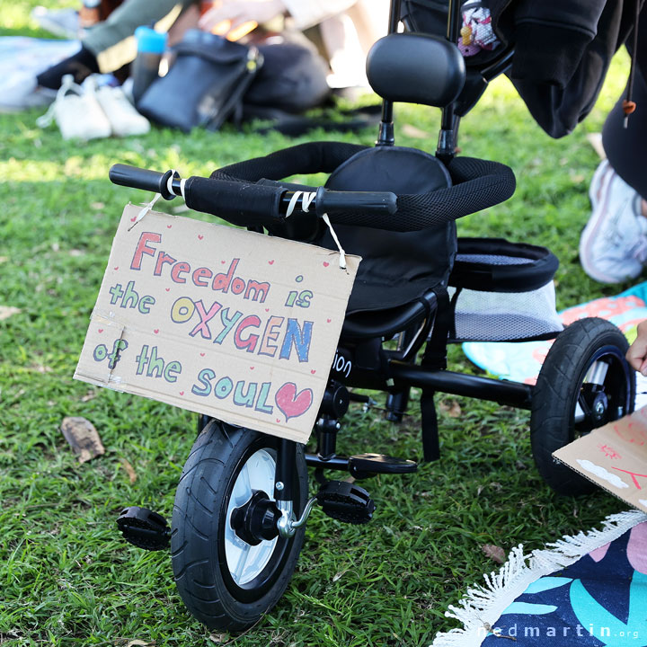 Freedom Rally, Brisbane Botanic Gardens