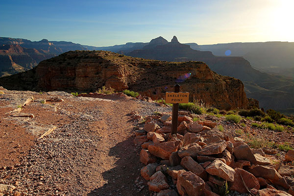 Bronwen arrives at “Skeleton Point” on her walk down into the Grand Canyon