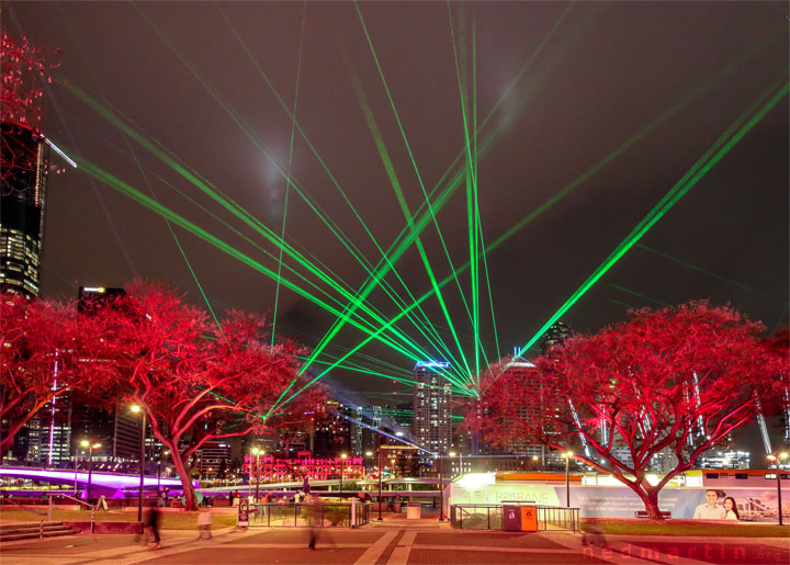 Sunsuper Night Sky Lasers, South Bank, Brisbane