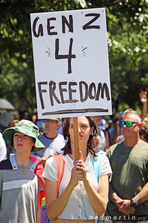 Freedom Rally, Brisbane Botanic Gardens