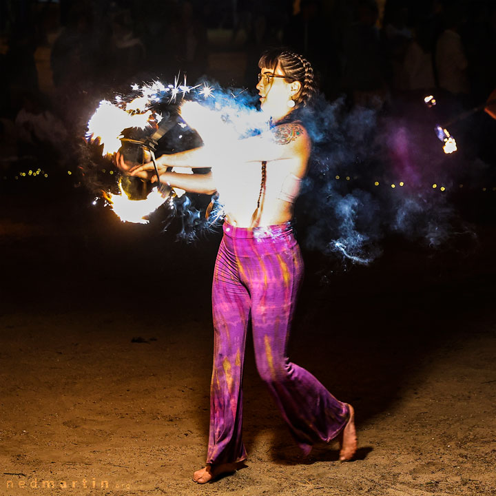 Fire Twirling at Burleigh Bongos