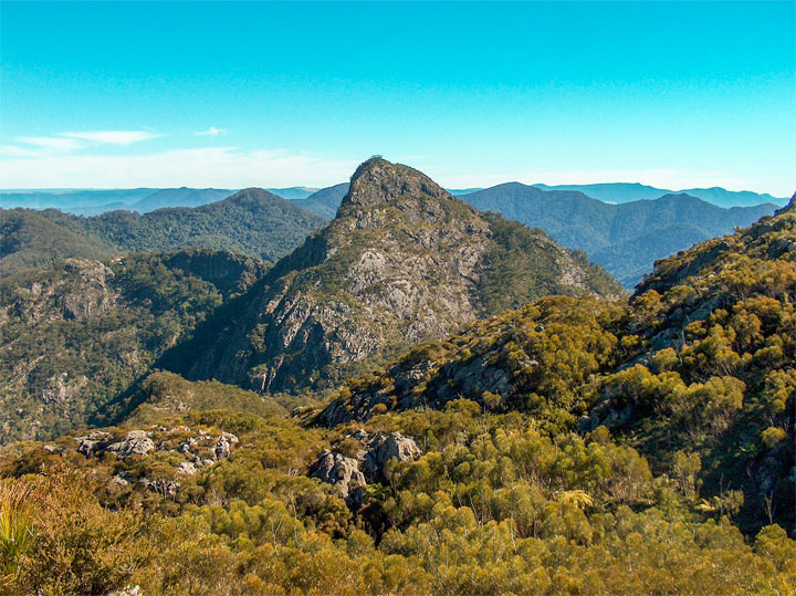 The view from Mt Barney