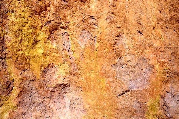 The rocks were a mix of vibrant colours