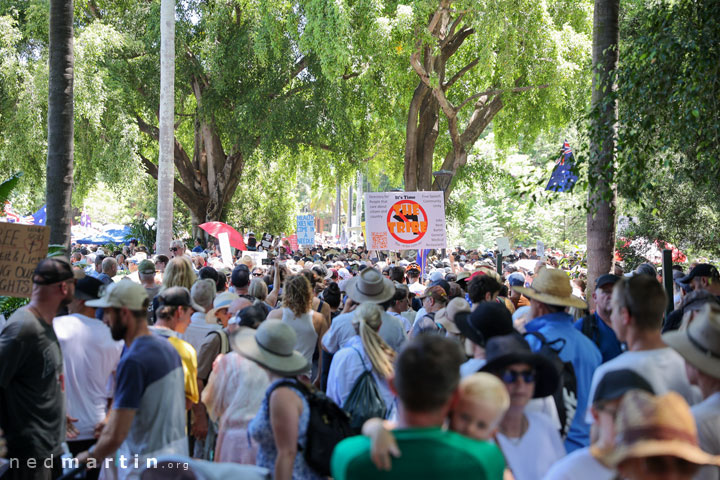 Freedom Rally, Brisbane Botanic Gardens