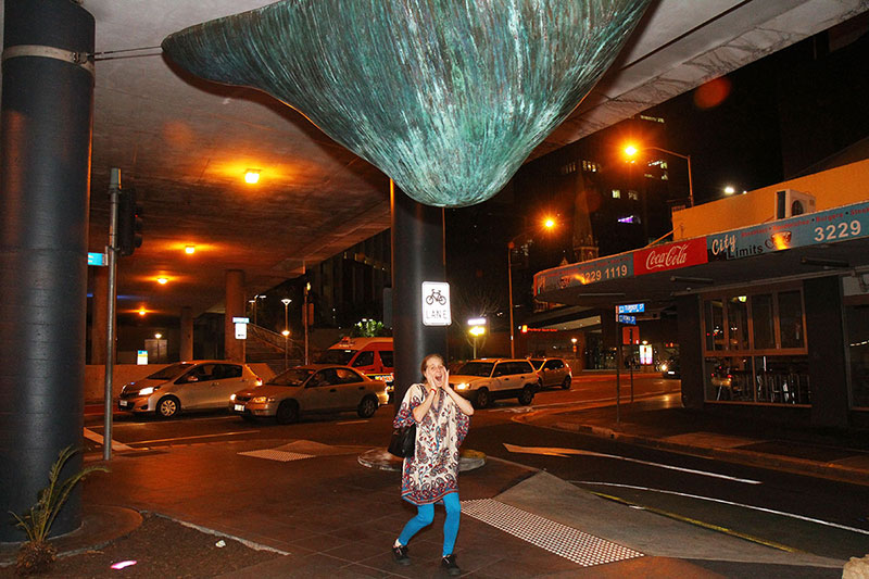 Bronwen at the Turbot Street Overpass