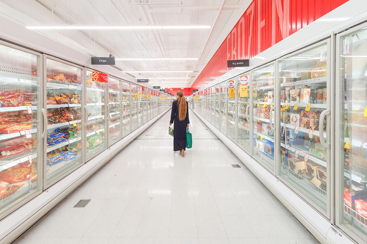 Bronwen shopping at Coles