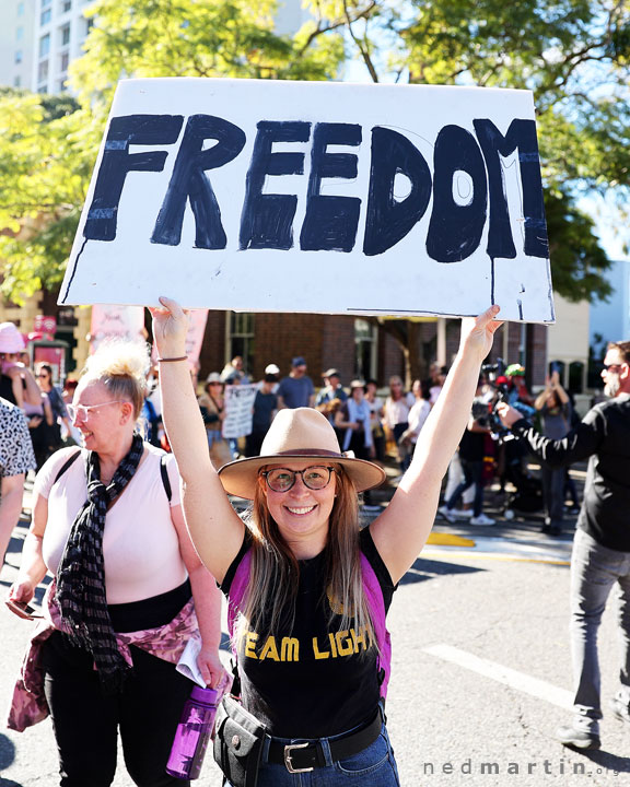 Freedom Rally, Brisbane Botanic Gardens