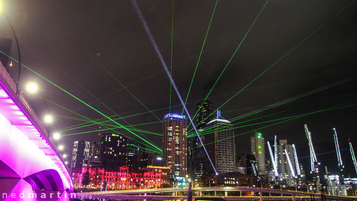 Sunsuper Night Sky Lasers, South Bank, Brisbane