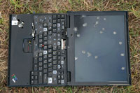 IBM Thinkpad somewhat the worse for wear
