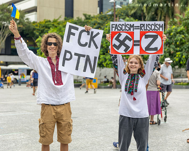 Stand With Ukraine Protest, King George Square, Brisbane