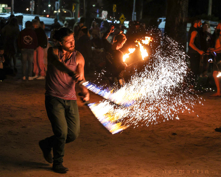 Fire Twirling at Burleigh Bongos