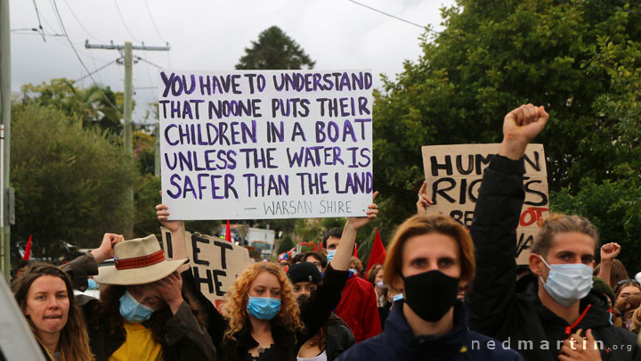 Free the Refugees Rally, Kangaroo Point, Brisbane