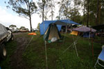 Our tent at the end of the festival, after a few of the surrounding people left