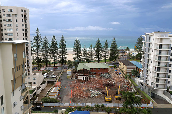 The view from the apartment in Coolangatta