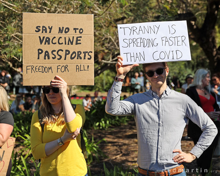 Freedom Rally, Brisbane Botanic Gardens