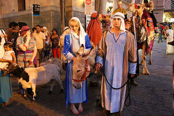 Mary, Joseph & their favourite donkey, Sam