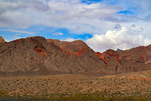Driving through Lake Mead National Recreation Area