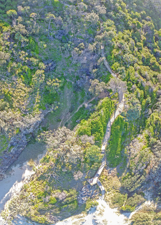 The stairs to Frenchman’s Beach