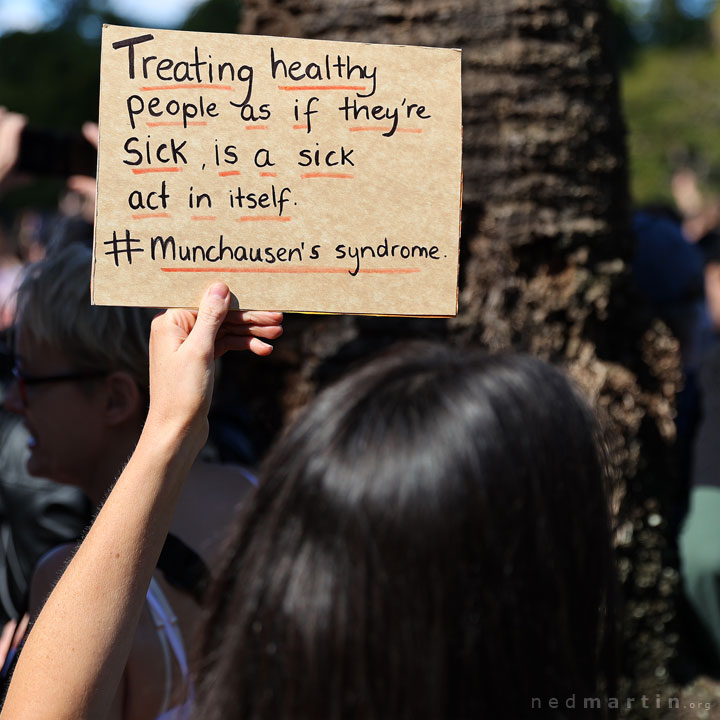 Freedom Rally, Brisbane Botanic Gardens