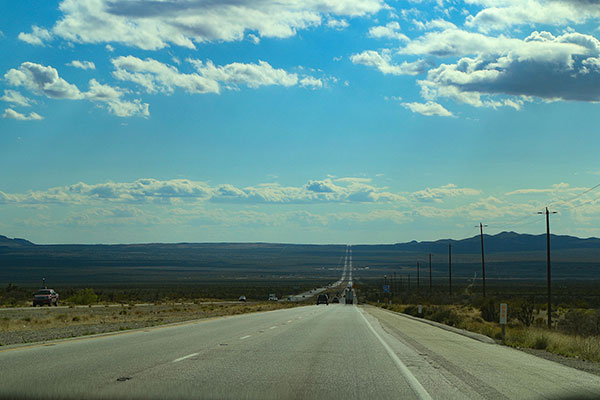 The road from Vegas to LA is not very exciting