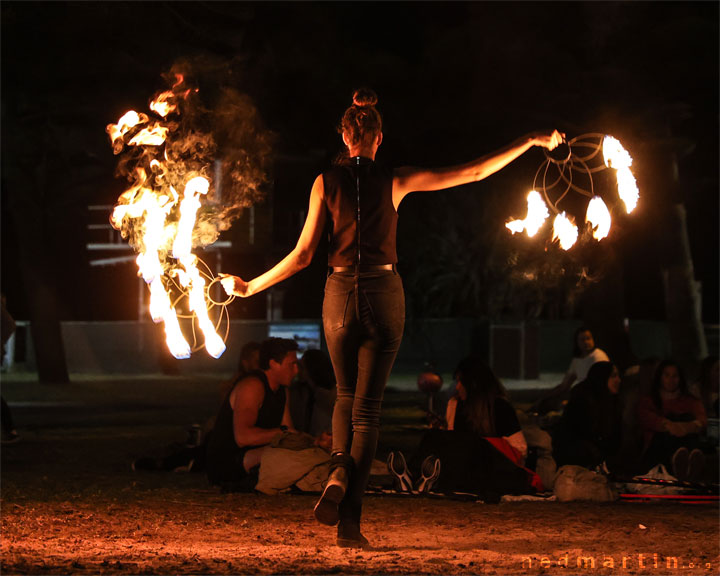 Burleigh Bongos and Fire-twirling