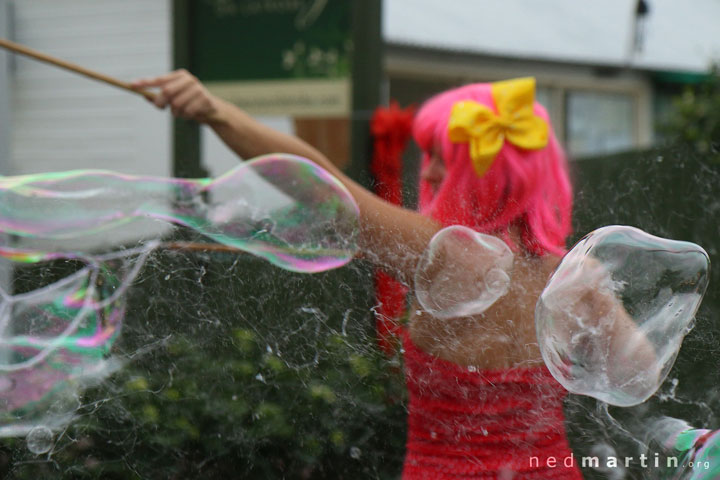 Miss Bubbles’ bubbles popping at the Paddington Christmas Fair