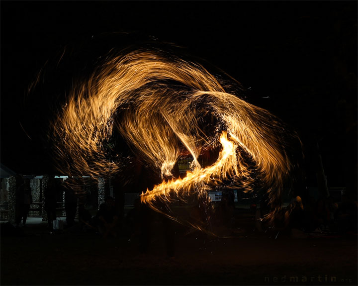 Burleigh Bongos and Fire-twirling