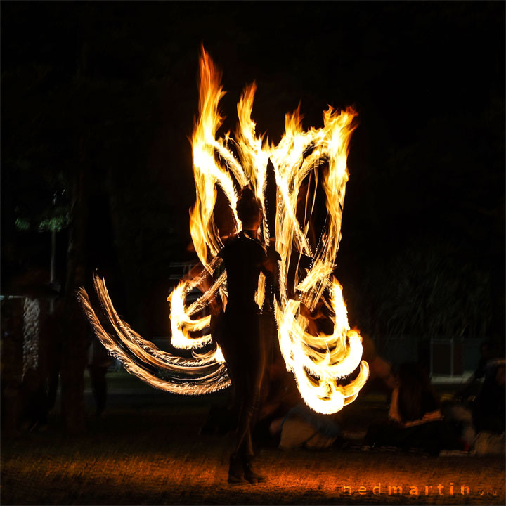 Burleigh Bongos and Fire-twirling