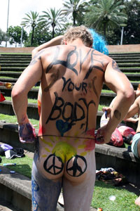 Body Paint, World Naked Bike Ride, Brisbane