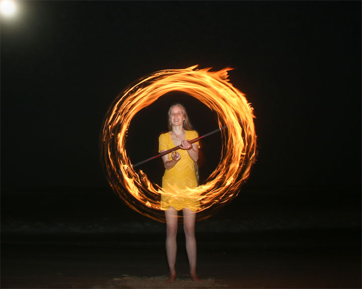 Bronwen, Burleigh Bongos and Fire Twirling