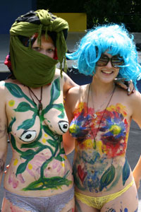 Body Paint, World Naked Bike Ride, Brisbane