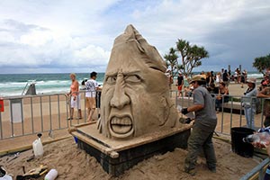 Sand castles at the Gold Coast