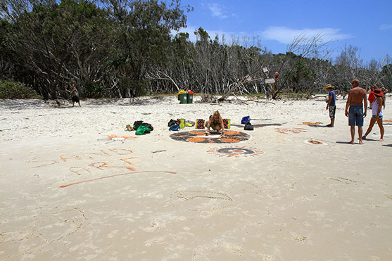 Sand painting at Island Vibe Festival