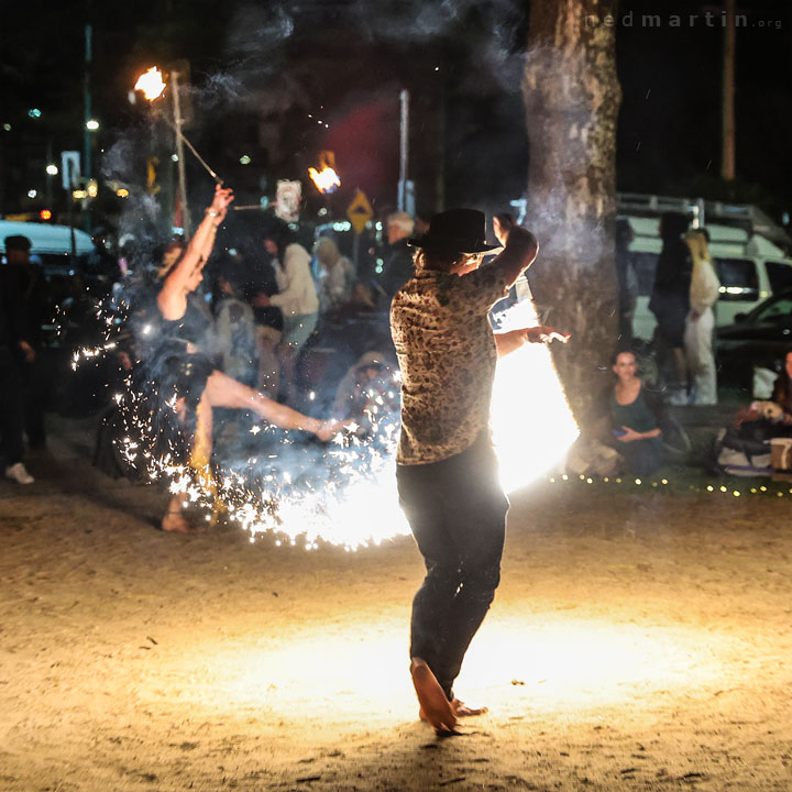 Fire Twirling at Burleigh Bongos